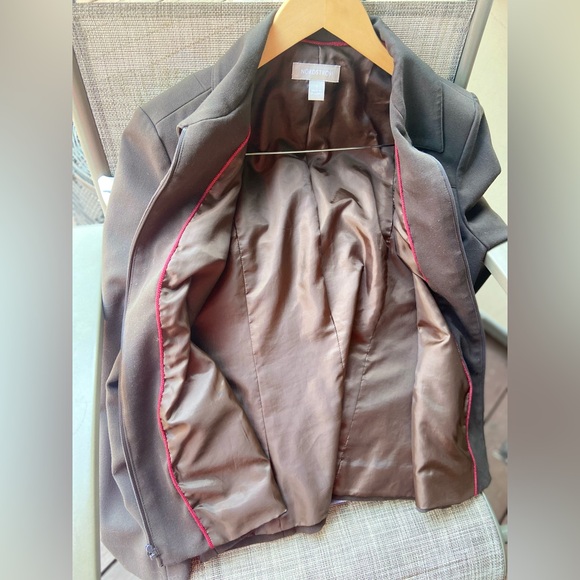 Chocolate Brown Zipup Blazer Jacket - Picture 6 of 9